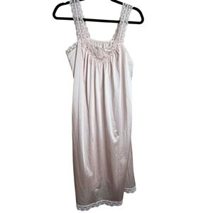 Vintage Shadowline Pink Nylon Slip Lace Small Glamorous Sexy Lace Nylon A14